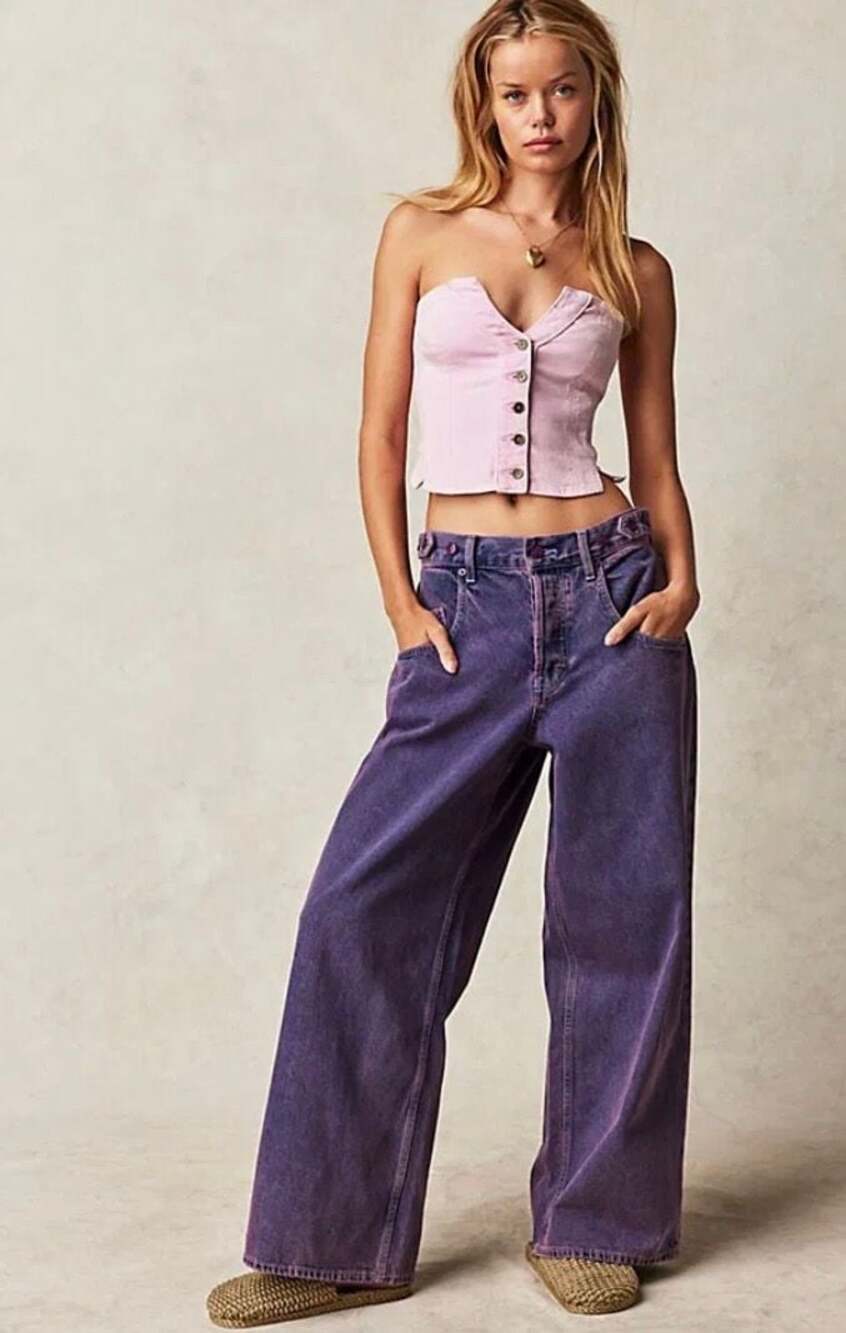 We The Free Electric Feels Dropped Wide Leg Jeans